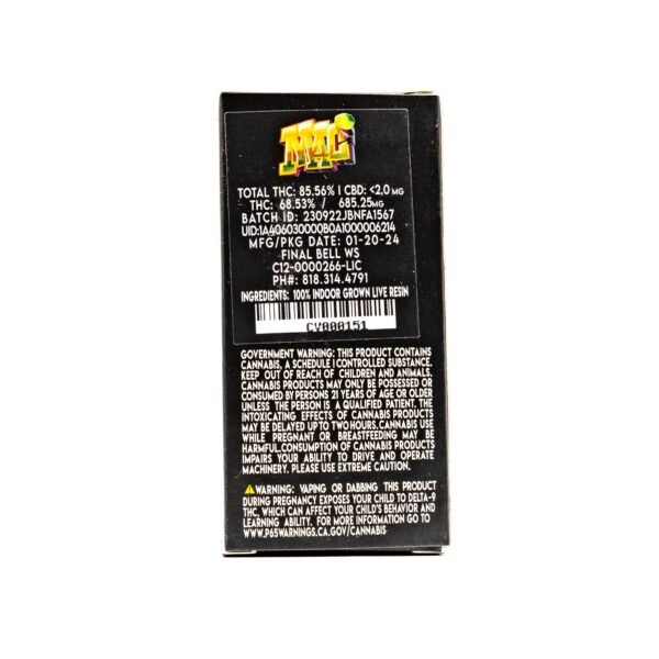 Jungle Boys 1g THC Cart (MAC) - Image 2