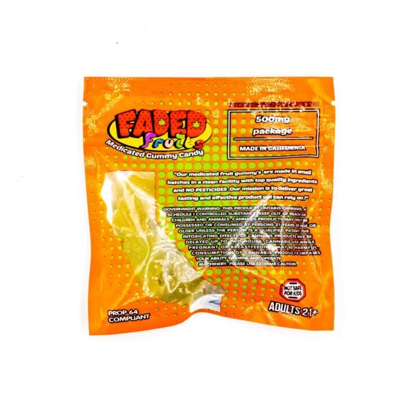 FADED FRUITS 500mg THC Gummies (Mango Kush) - Image 2