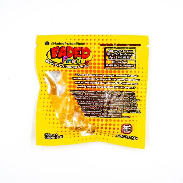 FADED FRUITS 500mg THC Gummies (Pineapple Express) - Image 2